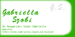 gabriella szobi business card